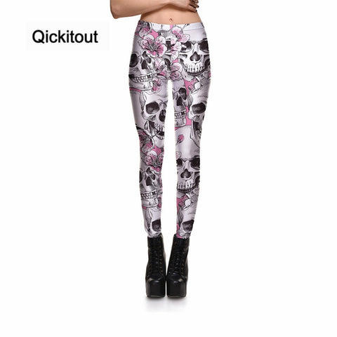 Skull & Peach blossom Leggings