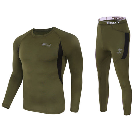 Men’s fleece lined thermal underwear set